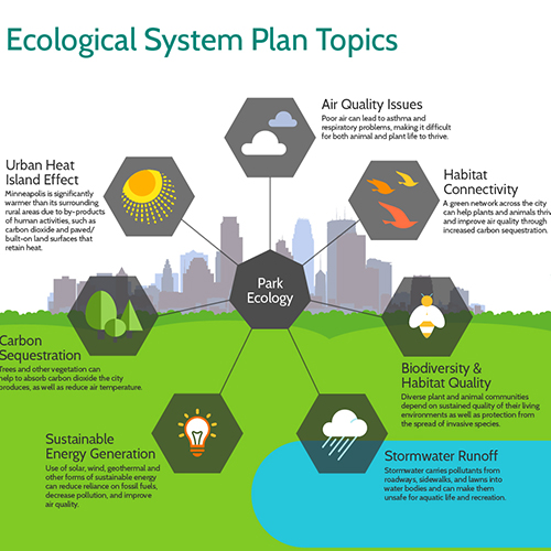Minneapolis Parks Ecological System Plan Topics Infographic